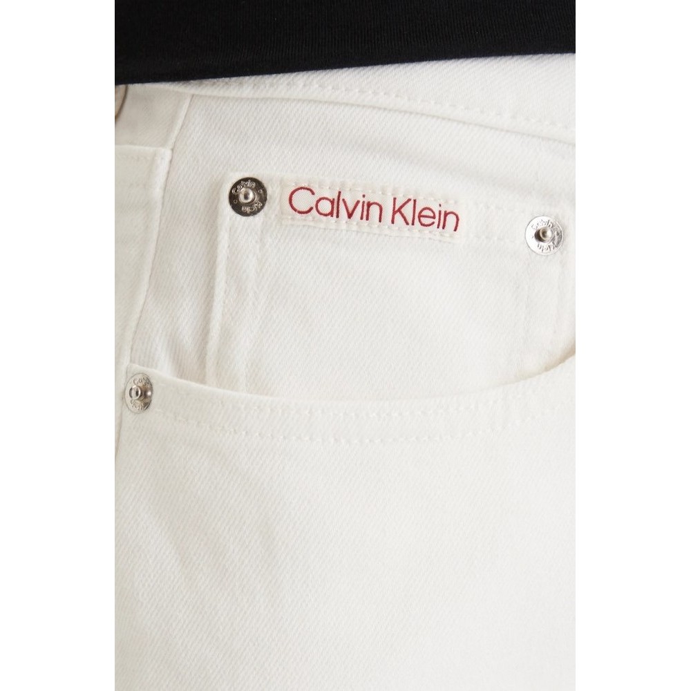 CALVIN KLEIN JEANS MOM JEAN CHALK WHITE ΤΖΙΝ ΠΑΝΤΕΛΟΝΙ ΓΥΝΑΙΚΕΙΟ OFF WHITE