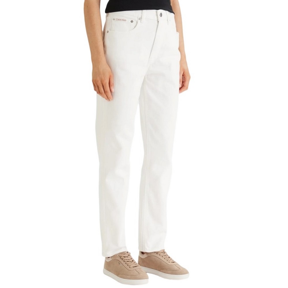 CALVIN KLEIN JEANS MOM JEAN CHALK WHITE ΤΖΙΝ ΠΑΝΤΕΛΟΝΙ ΓΥΝΑΙΚΕΙΟ OFF WHITE