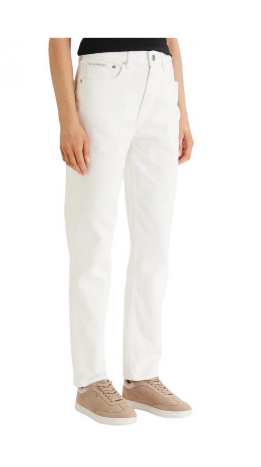 CALVIN KLEIN JEANS MOM JEAN CHALK WHITE ΤΖΙΝ ΠΑΝΤΕΛΟΝΙ ΓΥΝΑΙΚΕΙΟ OFF WHITE