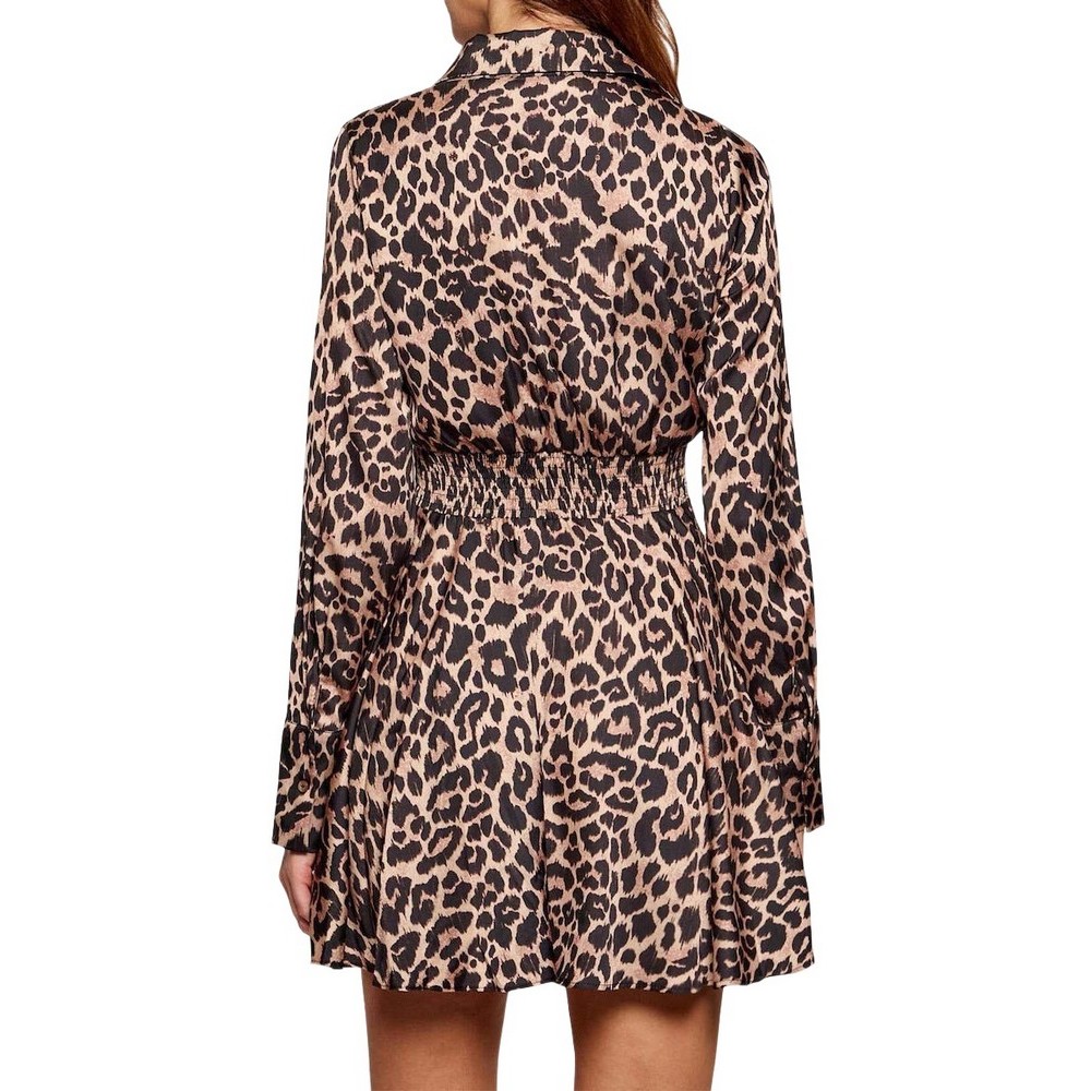 GUESS CONCETTA FLARE DRESS ΦΟΡΕΜΑ ΓΥΝΑΙΚΕΙΟ ANIMAL PRINT