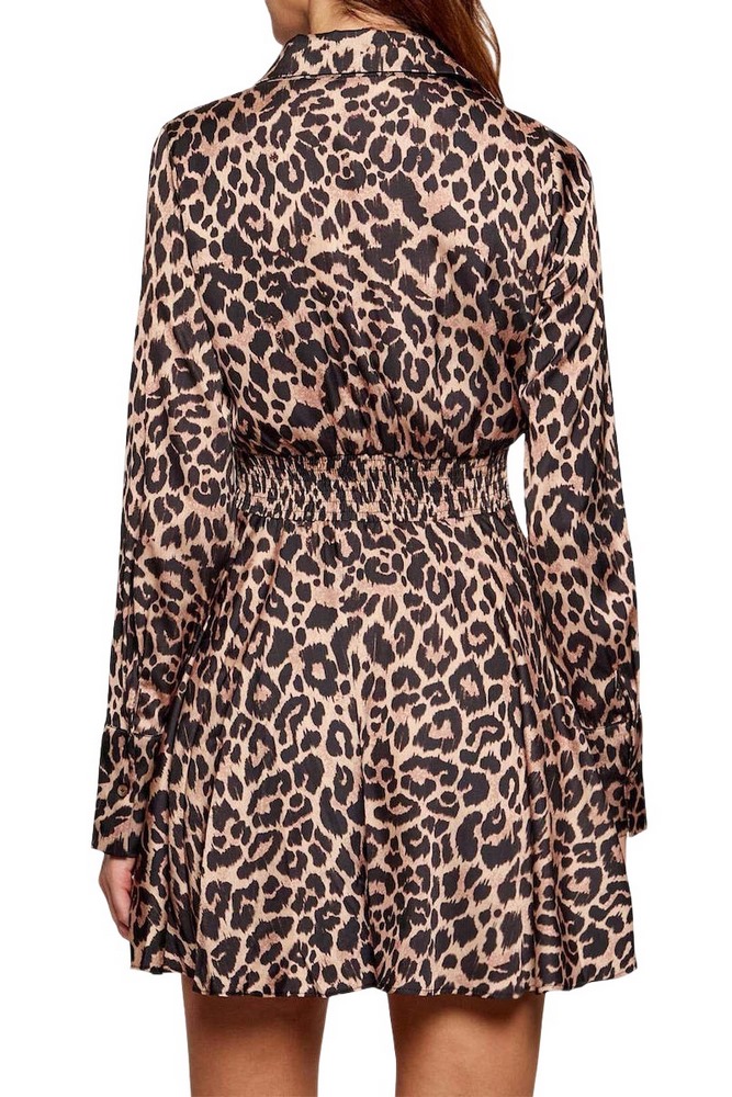 GUESS CONCETTA FLARE DRESS ΦΟΡΕΜΑ ΓΥΝΑΙΚΕΙΟ ANIMAL PRINT