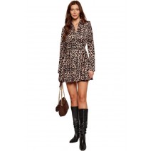 GUESS CONCETTA FLARE DRESS ΦΟΡΕΜΑ ΓΥΝΑΙΚΕΙΟ ANIMAL PRINT