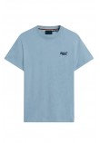 SUPERDRY D1 OVIN ESSENTIAL LOGO EMB TEE T-SHIRT ΜΠΛΟΥΖΑ ΑΝΔΡΙΚΗ BLUE