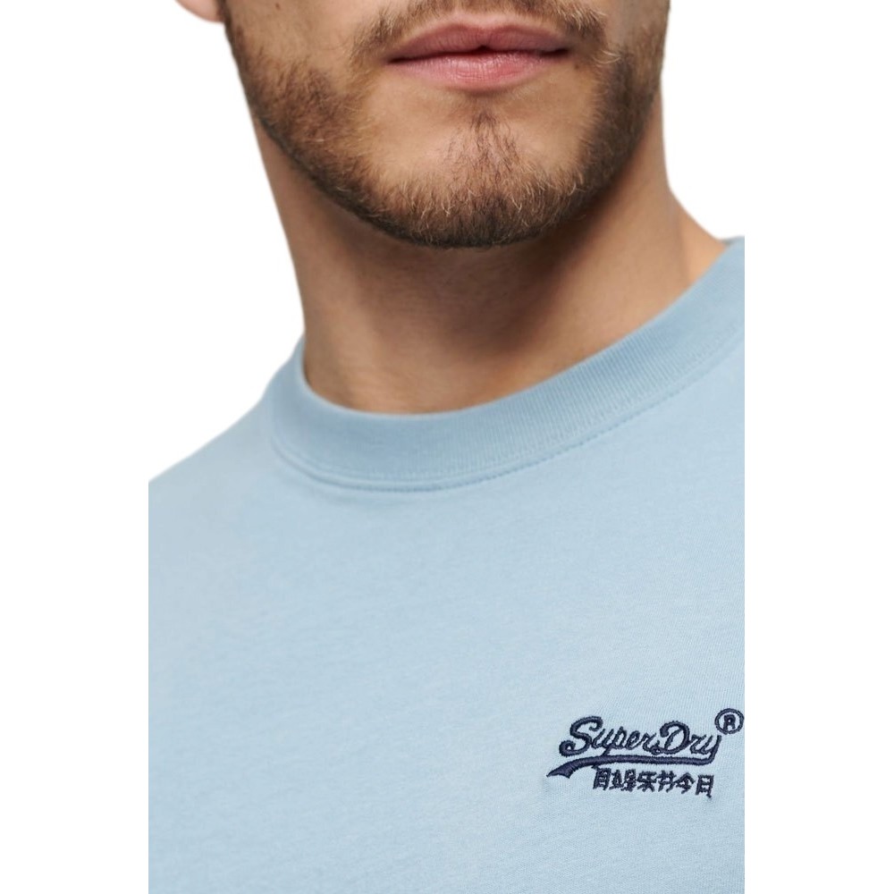 SUPERDRY D1 OVIN ESSENTIAL LOGO EMB TEE T-SHIRT ΜΠΛΟΥΖΑ ΑΝΔΡΙΚΗ BLUE