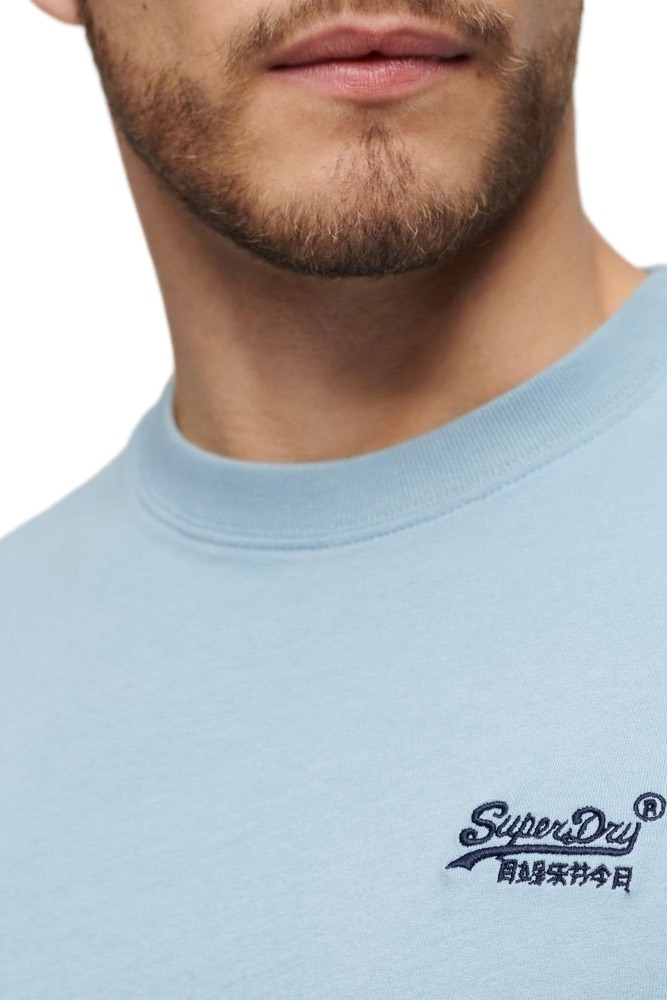 SUPERDRY D1 OVIN ESSENTIAL LOGO EMB TEE T-SHIRT ΜΠΛΟΥΖΑ ΑΝΔΡΙΚΗ BLUE