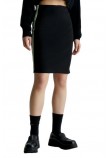 CALVIN KLEIN LOGO ELASTIC LONG RIB SKIRT ΦΟΥΣΤΑ ΓΥΝΑΙΚΕΙΑ BLACK