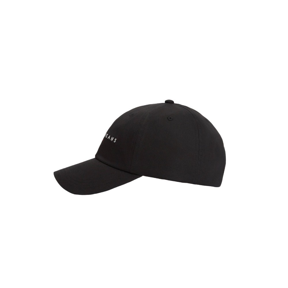 TOMMY JEANS LINEAR LOGO CAP ΚΑΠΕΛΟ ΑΝΔΡΙΚΟ BLACK