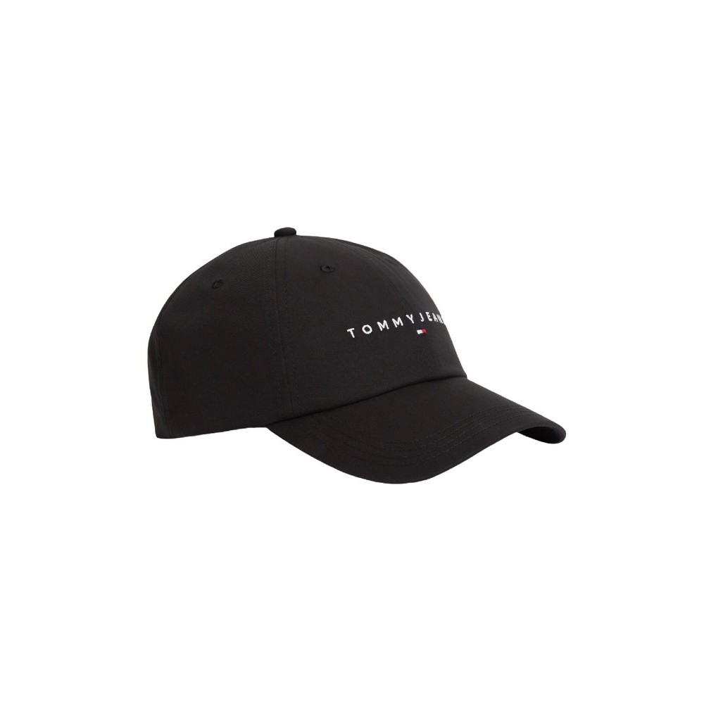 TOMMY JEANS LINEAR LOGO CAP ΚΑΠΕΛΟ ΑΝΔΡΙΚΟ BLACK