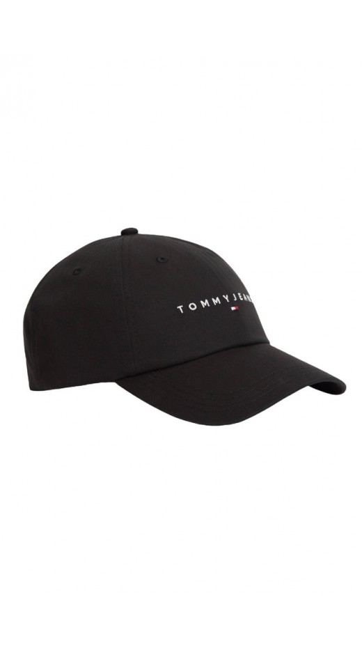 TOMMY JEANS LINEAR LOGO CAP ΚΑΠΕΛΟ ΑΝΔΡΙΚΟ BLACK