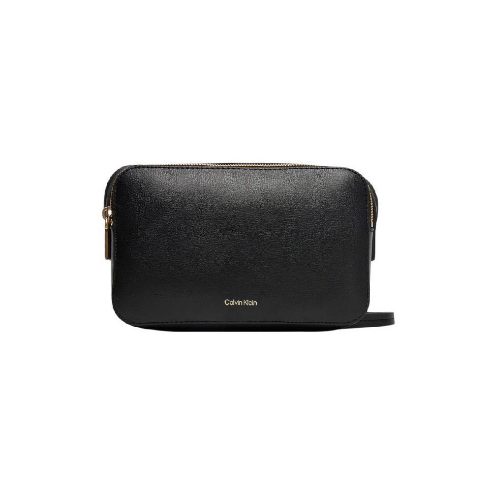 CALVIN KLEIN FOIL LOGO ELONGATED CAMERA BAG ΤΣΑΝΤΑ ΓΥΝΑΙΚΕΙΑ BLACK