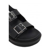 CALVIN KLEIN JEANS FLAT MOLDED SANDAL BUCKLE ΠΕΔΙΛΟ ΓΥΝΑΙΚΕΙΟ BLACK
