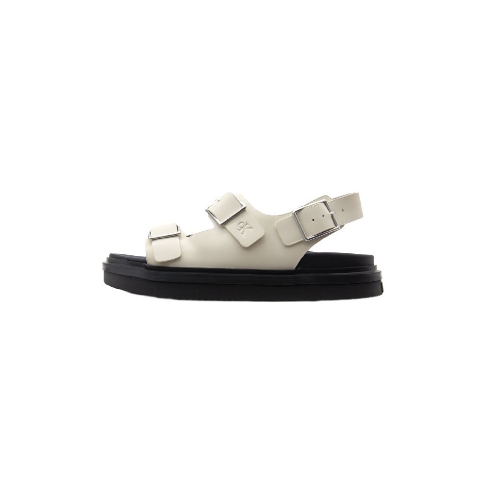 CALVIN KLEIN JEANS FLAT MOLDED SANDAL BUCKLE ΠΕΔΙΛΟ ΓΥΝΑΙΚΕΙΟ OFF WHITE