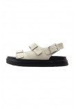 CALVIN KLEIN JEANS FLAT MOLDED SANDAL BUCKLE ΠΕΔΙΛΟ ΓΥΝΑΙΚΕΙΟ OFF WHITE