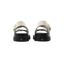 CALVIN KLEIN JEANS FLAT MOLDED SANDAL BUCKLE ΠΕΔΙΛΟ ΓΥΝΑΙΚΕΙΟ OFF WHITE