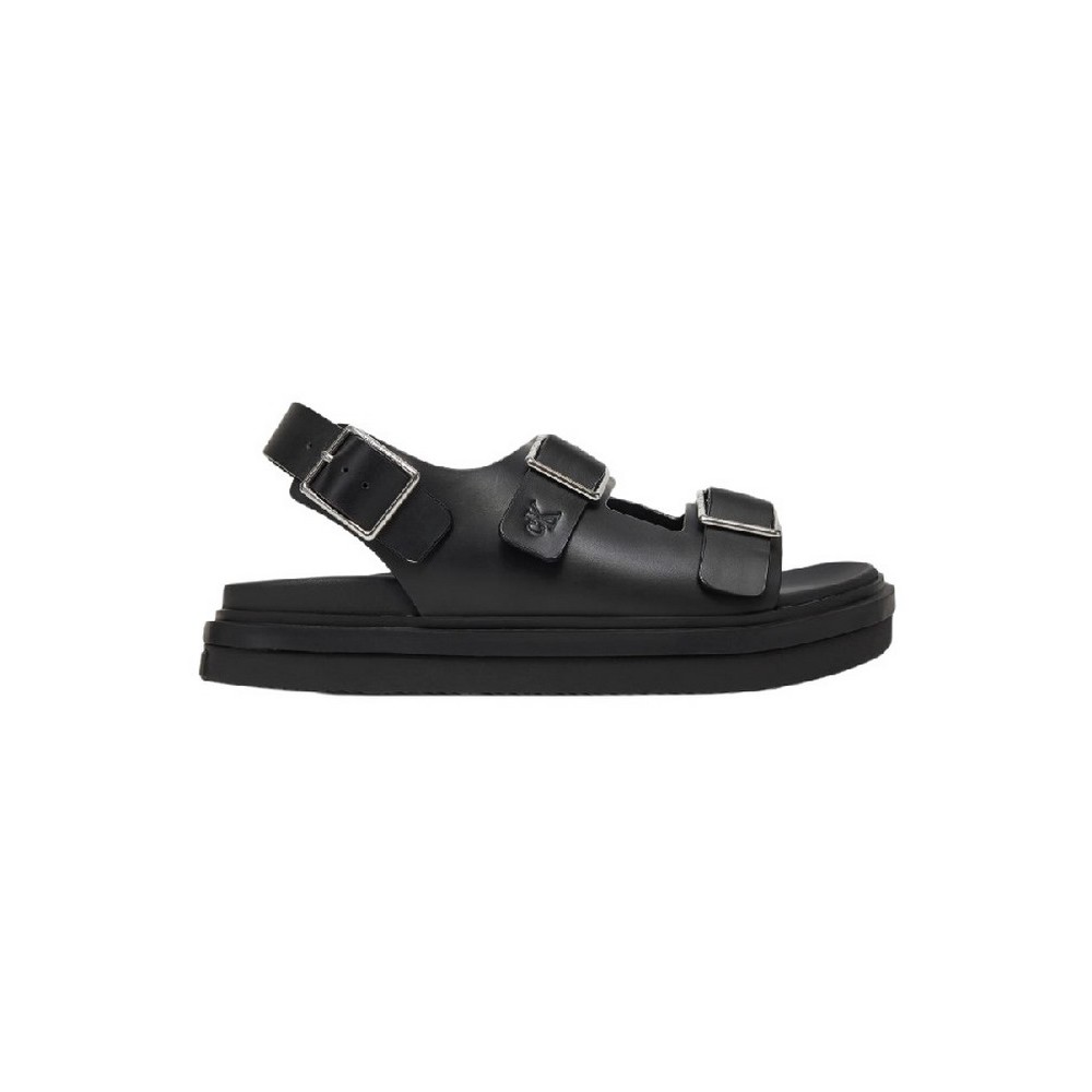 CALVIN KLEIN JEANS FLAT MOLDED SANDAL BUCKLE ΠΕΔΙΛΟ ΓΥΝΑΙΚΕΙΟ BLACK