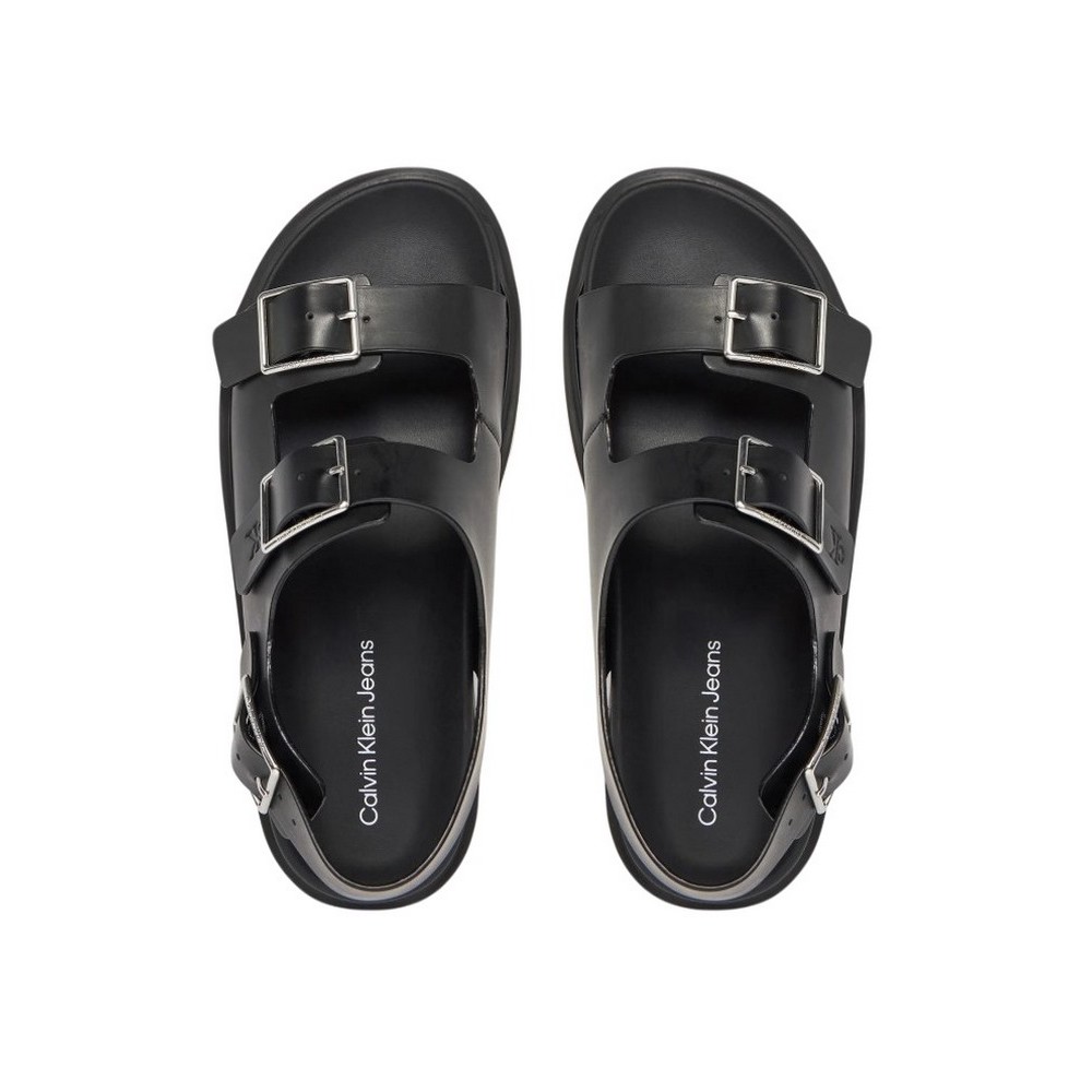 CALVIN KLEIN JEANS FLAT MOLDED SANDAL BUCKLE ΠΕΔΙΛΟ ΓΥΝΑΙΚΕΙΟ BLACK