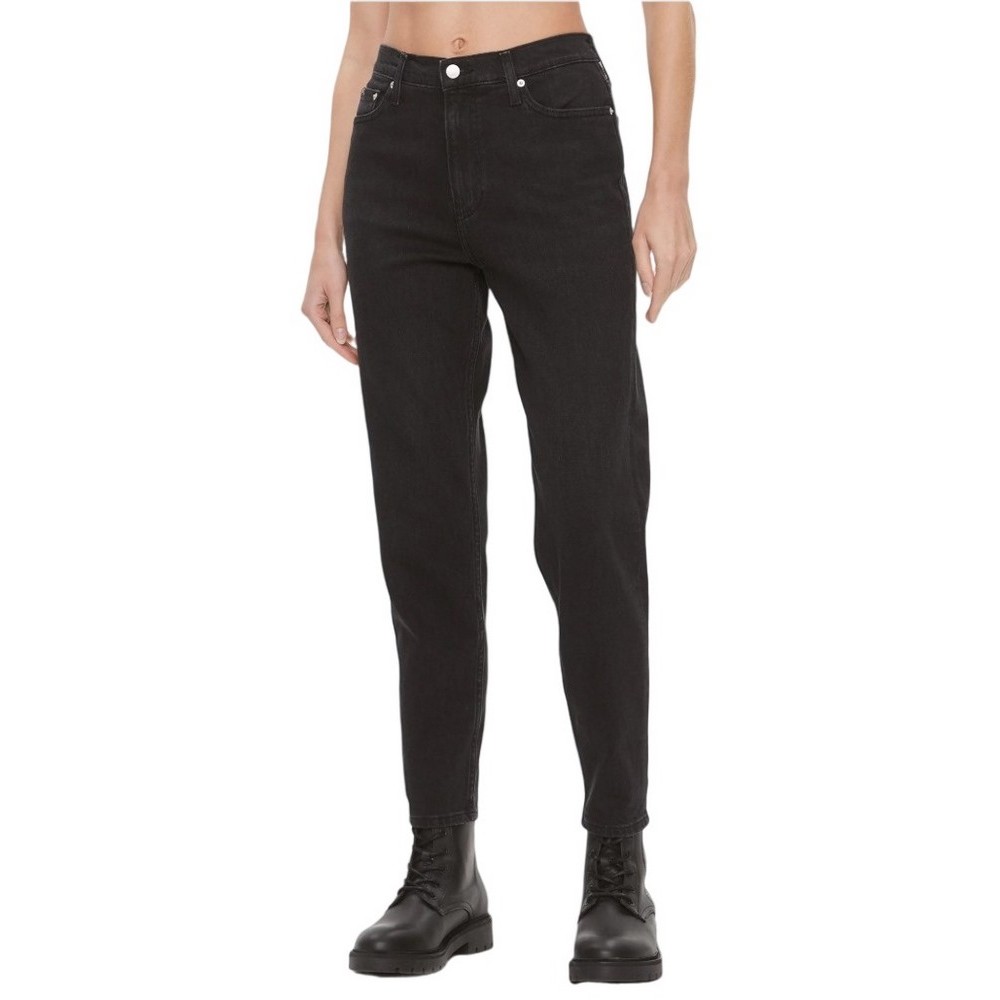CALVIN KLEIN JEANS MOM JEAN ΠΑΝΤΕΛΟΝΙ ΓΥΝΑΙΚΕΙΟ BLACK DENIM