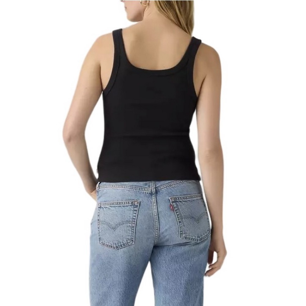 LEVIS ESSENTIAL RIBBED TANK TOP ΓΥΝΑΙΚΕΙΟ BLACK