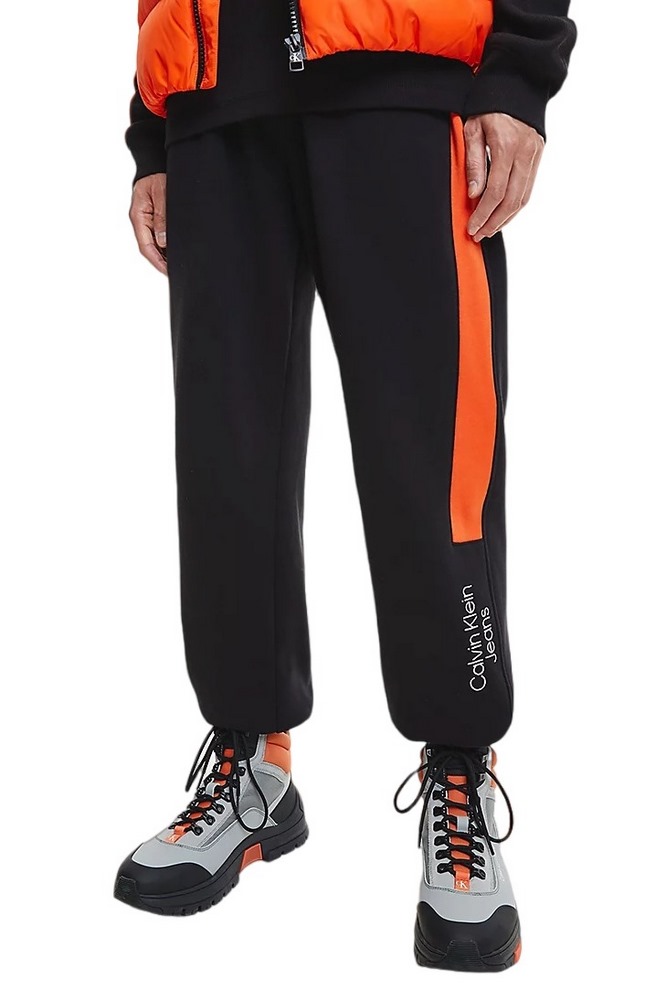 CALVIN KLEIN JEANS STACKED COLORBLOCK HWK PANT ΠΑΝΤΕΛΟΝΙ ΦΟΡΜΑΣ ΑΝΔΡΙΚΟ BLACK