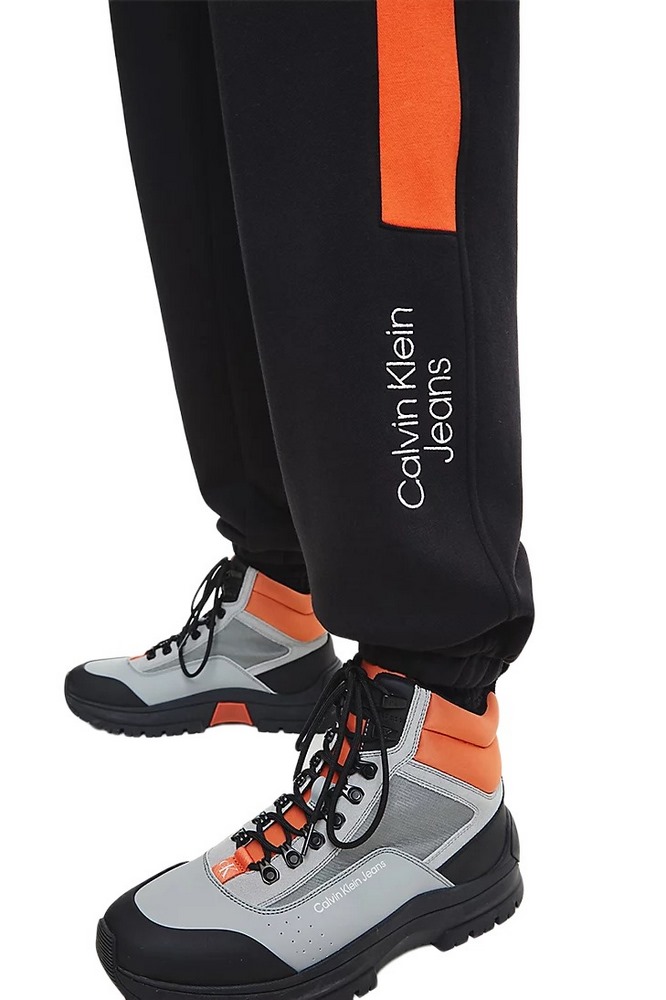 CALVIN KLEIN JEANS STACKED COLORBLOCK HWK PANT ΠΑΝΤΕΛΟΝΙ ΦΟΡΜΑΣ ΑΝΔΡΙΚΟ BLACK