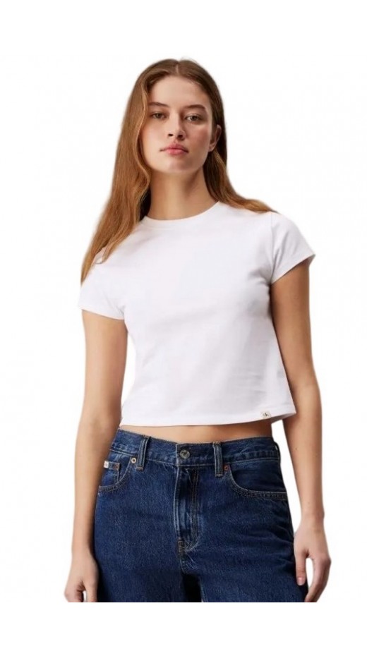 CALVIN KLEIN JEANS CONTEMPORARY FITTED TEE T-SHIRT ΜΠΛΟΥΖΑ ΓΥΝΑΙΚΕΙΑ BRIGHT WHITE
