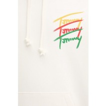 TOMMY JEANS RLX 3 COLOR SIGNATURE HOODIE ΦΟΥΤΕΡ ΑΝΔΡΙΚΟ OFF WHITE