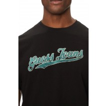GUESS JEANS CN REG 1981 T-SHIRT ΜΠΛΟΥΖΑ ΑΝΔΡΙΚΗ BLACK