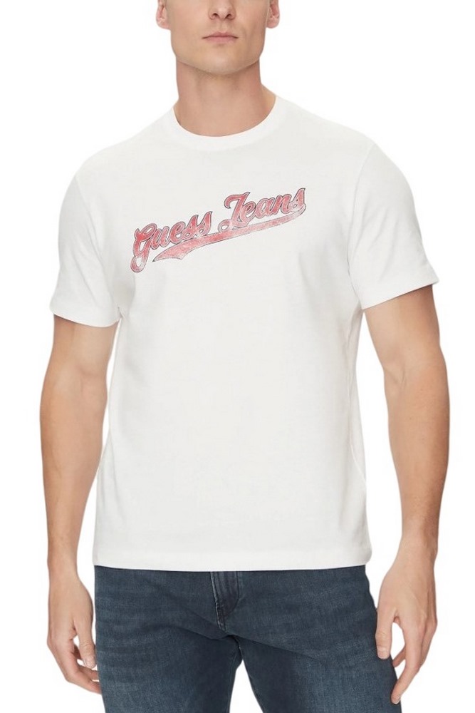 GUESS JEANS CN REG 1981 T-SHIRT ΜΠΛΟΥΖΑ ΑΝΔΡΙΚΗ WHITE