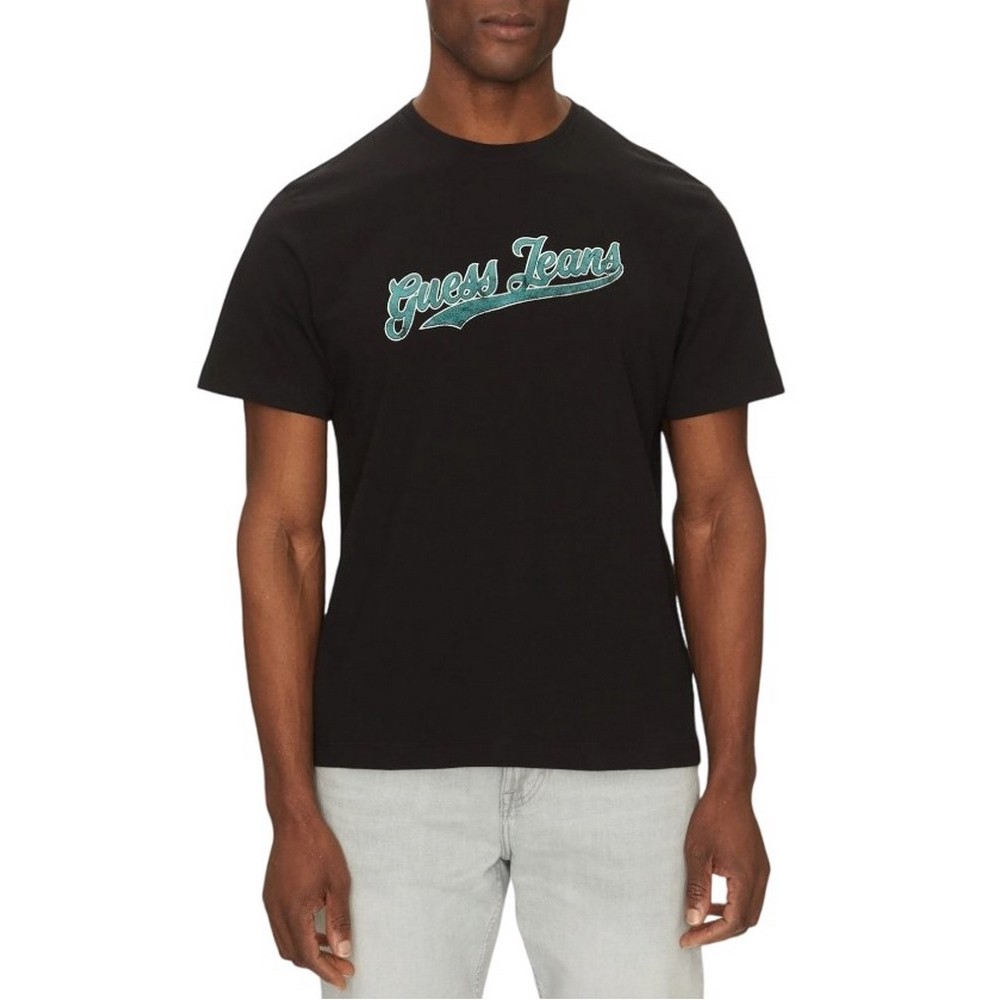 GUESS JEANS CN REG 1981 T-SHIRT ΜΠΛΟΥΖΑ ΑΝΔΡΙΚΗ BLACK