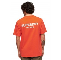 SUPERDRY LUXURY SPORT LOOSE T-SHIRT ΜΠΛΟΥΖΑ ΑΝΔΡΙΚΗ ORANGE