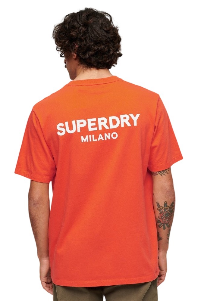 SUPERDRY LUXURY SPORT LOOSE T-SHIRT ΜΠΛΟΥΖΑ ΑΝΔΡΙΚΗ ORANGE