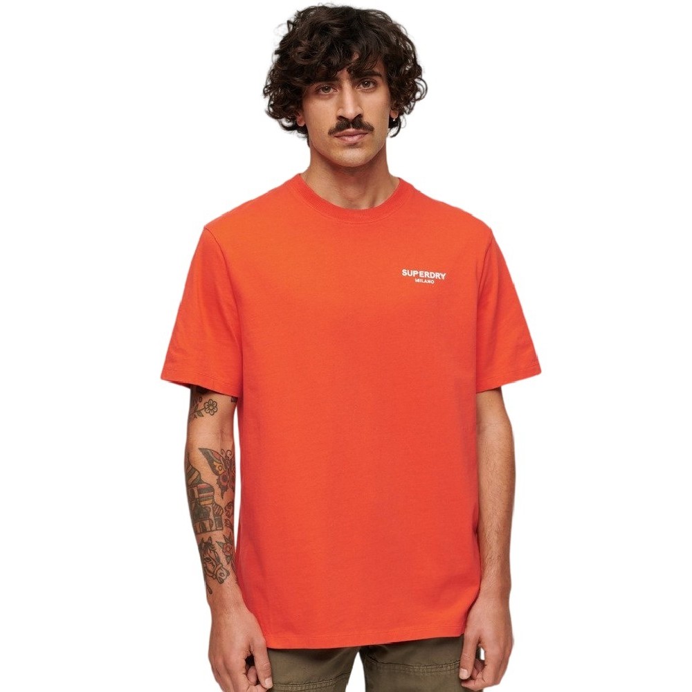 SUPERDRY LUXURY SPORT LOOSE T-SHIRT ΜΠΛΟΥΖΑ ΑΝΔΡΙΚΗ ORANGE