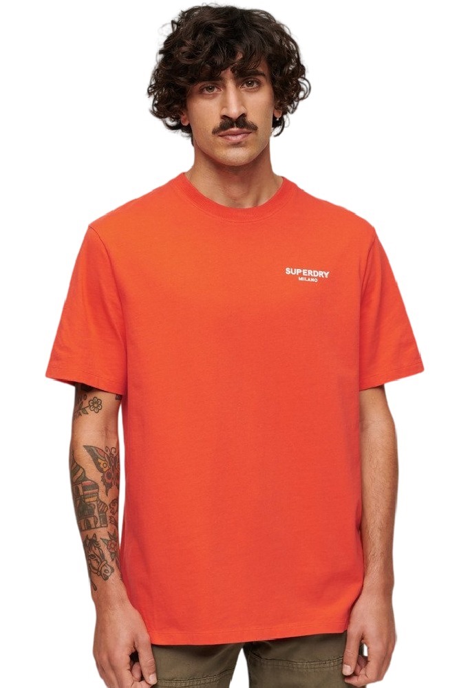 SUPERDRY LUXURY SPORT LOOSE T-SHIRT ΜΠΛΟΥΖΑ ΑΝΔΡΙΚΗ ORANGE