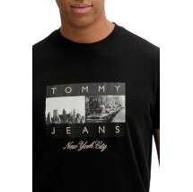 TOMMY JEANS REG PHOTO FLAG T-SHIRT ΜΠΛΟΥΖΑ ΑΝΔΡΙΚΗ BLACK