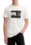 TOMMY JEANS REG PHOTO FLAG T-SHIRT ΜΠΛΟΥΖΑ ΑΝΔΡΙΚΗ ECRU