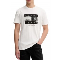 TOMMY JEANS REG PHOTO FLAG T-SHIRT ΜΠΛΟΥΖΑ ΑΝΔΡΙΚΗ ECRU