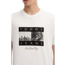 TOMMY JEANS REG PHOTO FLAG T-SHIRT ΜΠΛΟΥΖΑ ΑΝΔΡΙΚΗ ECRU