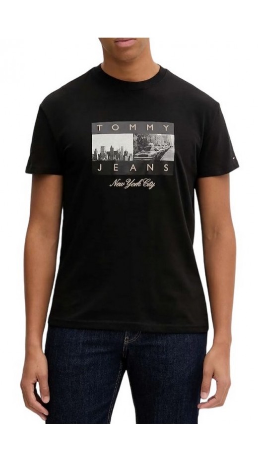 TOMMY JEANS REG PHOTO FLAG T-SHIRT ΜΠΛΟΥΖΑ ΑΝΔΡΙΚΗ BLACK