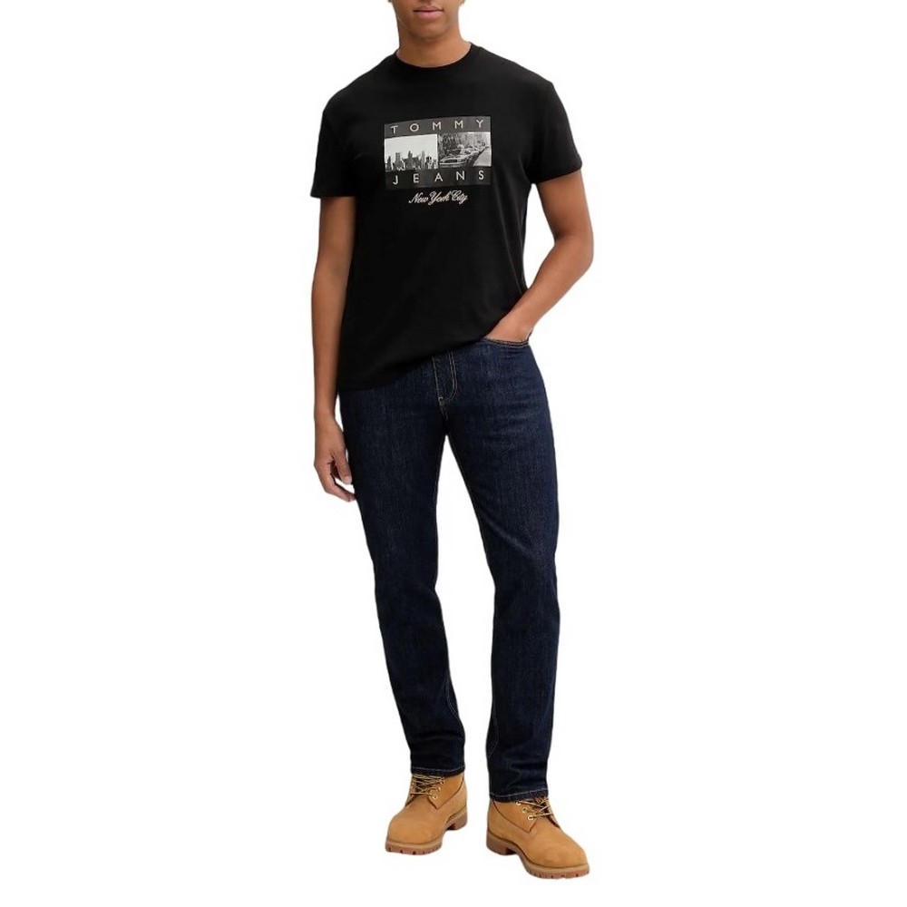 TOMMY JEANS REG PHOTO FLAG T-SHIRT ΜΠΛΟΥΖΑ ΑΝΔΡΙΚΗ BLACK
