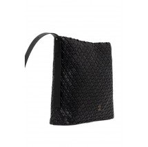 TOMMY HILFIGER BRAIDED MAXI HOBO ΤΣΑΝΤΑ ΓΥΝΑΙΚΕΙΑ BLACK