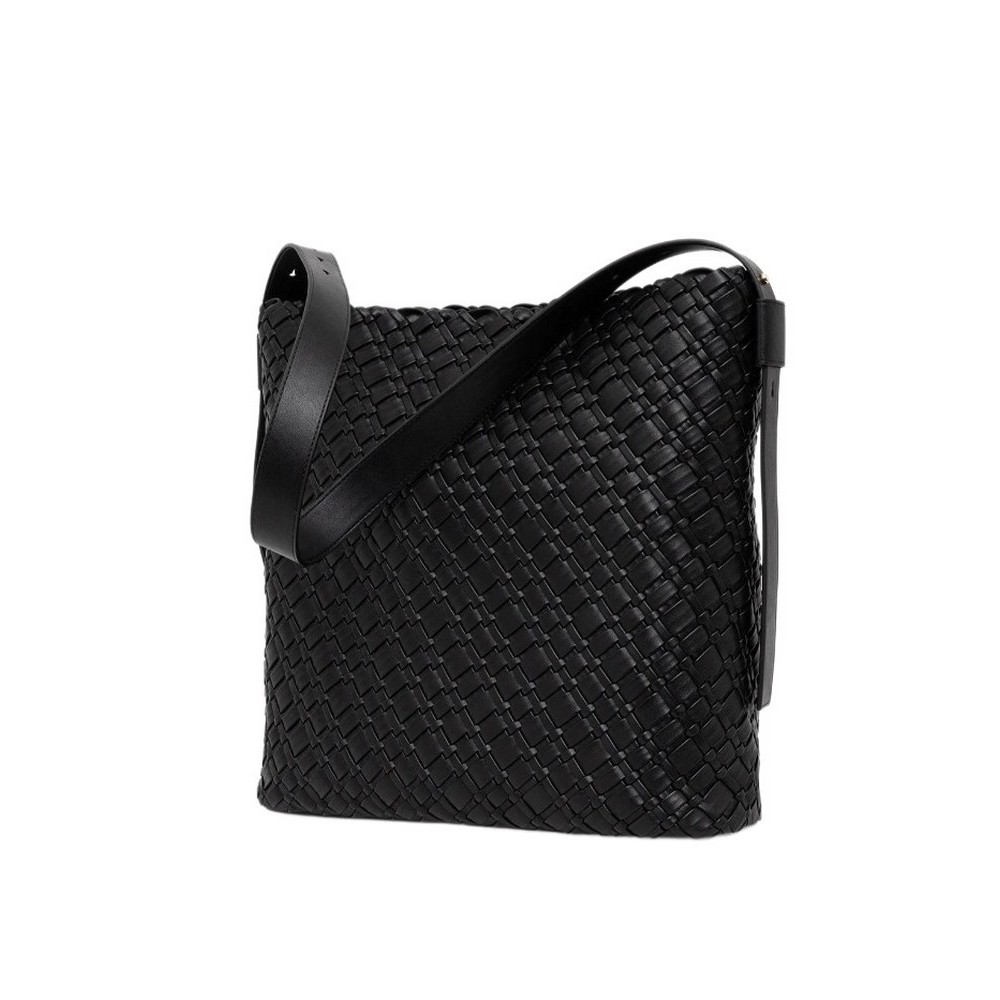 TOMMY HILFIGER BRAIDED MAXI HOBO ΤΣΑΝΤΑ ΓΥΝΑΙΚΕΙΑ BLACK