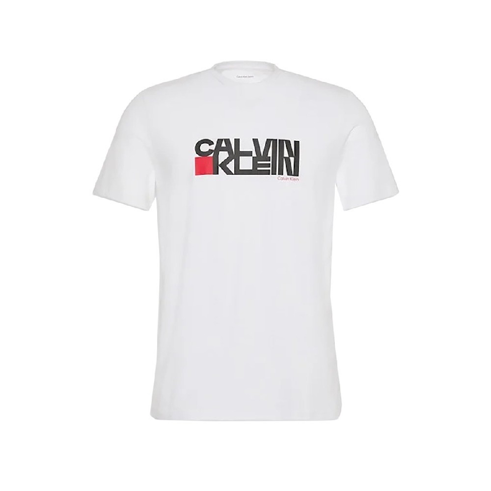 CALVIN KLEIN JEANS 30s EU CK REDBOX GRAPHIC TEE T-SHIRT ΜΠΛΟΥΖΑ ΑΝΔΡΙΚΗ WHITE