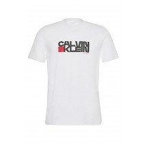 CALVIN KLEIN JEANS 30s EU CK REDBOX GRAPHIC TEE T-SHIRT ΜΠΛΟΥΖΑ ΑΝΔΡΙΚΗ WHITE