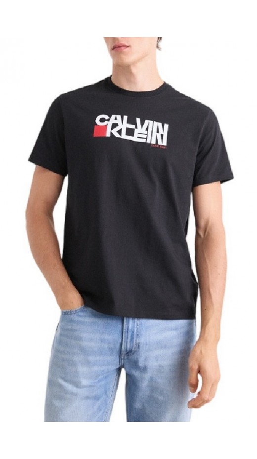 CALVIN KLEIN JEANS 30s EU CK REDBOX GRAPHIC TEE T-SHIRT ΜΠΛΟΥΖΑ ΑΝΔΡΙΚΗ BLACK