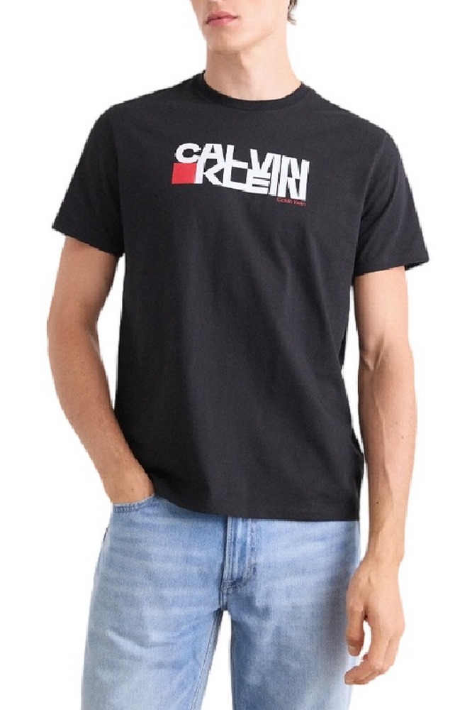 CALVIN KLEIN JEANS 30s EU CK REDBOX GRAPHIC TEE T-SHIRT ΜΠΛΟΥΖΑ ΑΝΔΡΙΚΗ BLACK