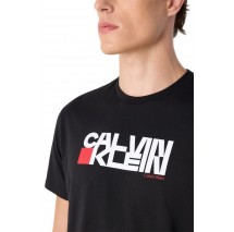 CALVIN KLEIN JEANS 30s EU CK REDBOX GRAPHIC TEE T-SHIRT ΜΠΛΟΥΖΑ ΑΝΔΡΙΚΗ BLACK