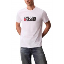 CALVIN KLEIN JEANS 30s EU CK REDBOX GRAPHIC TEE T-SHIRT ΜΠΛΟΥΖΑ ΑΝΔΡΙΚΗ WHITE