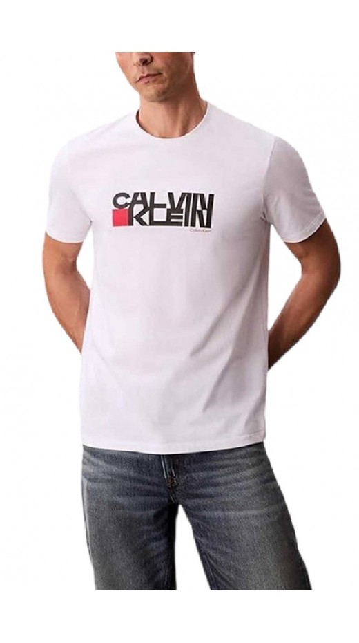 CALVIN KLEIN JEANS 30s EU CK REDBOX GRAPHIC TEE T-SHIRT ΜΠΛΟΥΖΑ ΑΝΔΡΙΚΗ WHITE