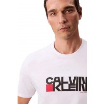 CALVIN KLEIN JEANS 30s EU CK REDBOX GRAPHIC TEE T-SHIRT ΜΠΛΟΥΖΑ ΑΝΔΡΙΚΗ WHITE