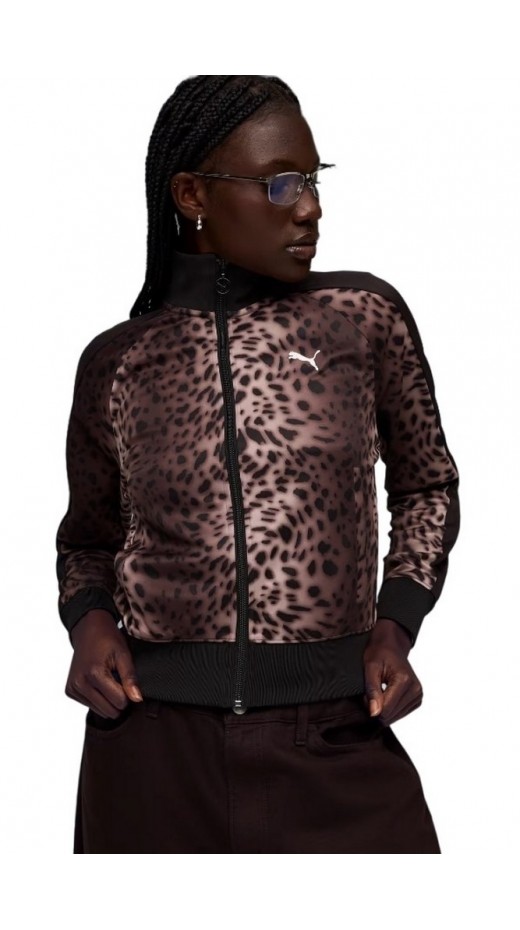 PUMA T7 LEO LUXE AOP TRACK JACKET ΖΑΚΕΤΑ ΓΥΝΑΙΚΕΙΑ BLACK